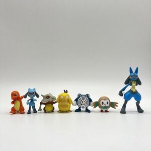Pokemon‎ Mixed Brand Figure 7 Lot Tomy WCT Poliwhirl Psyduck Owlette Charmander
